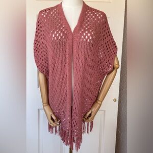 Lane Bryant Crochet Cardigan Fringe Open Front‎ Size 18/20